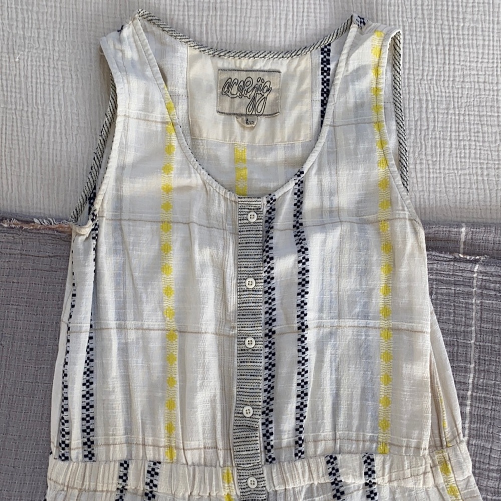 Ace & Jig White and Yellow Jumpsuit